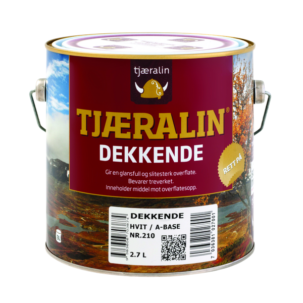 TJÆRALIN DEKKENDE HVIT/A-BASE 2,7L