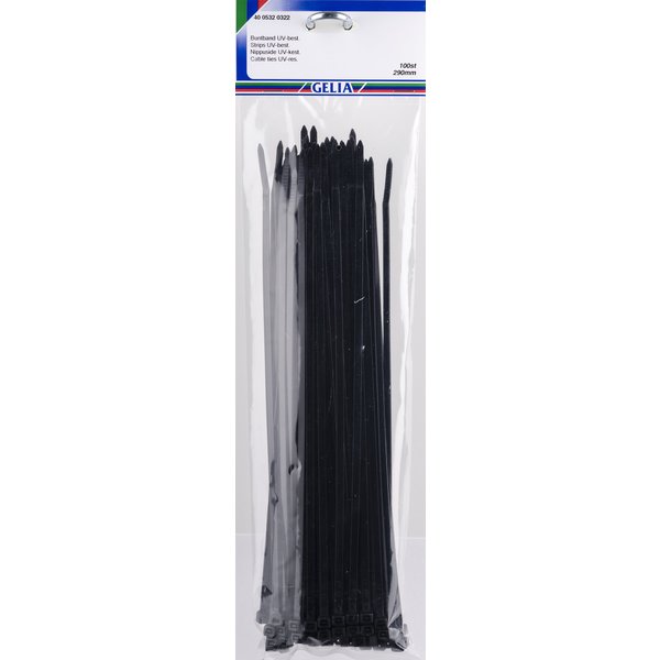 STRIPS SVART 4.8MMX290MM 100 STK