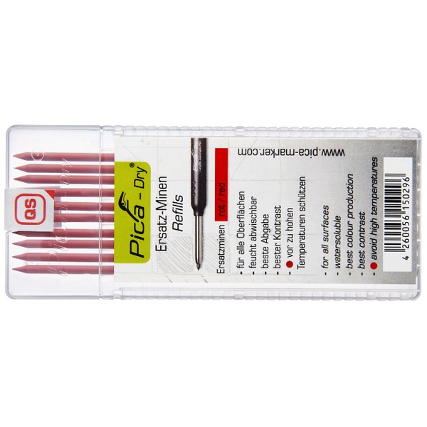 STIFT PICA DRY RØD 10STK
