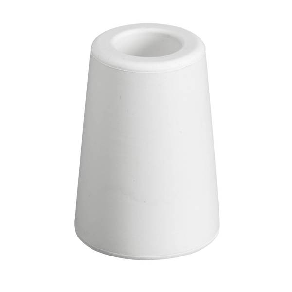 DØRSTOPPER GUMMI 36X50MM HVIT
