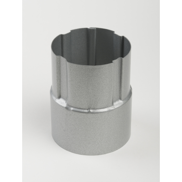 NEDLØPSRØRSKJØT STÅL 75MM SILVER