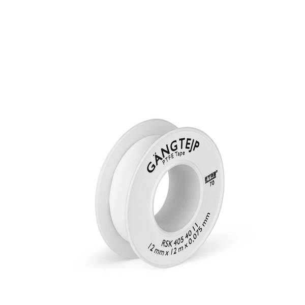 TAPE GJENGE 70 12MMX12M HVIT