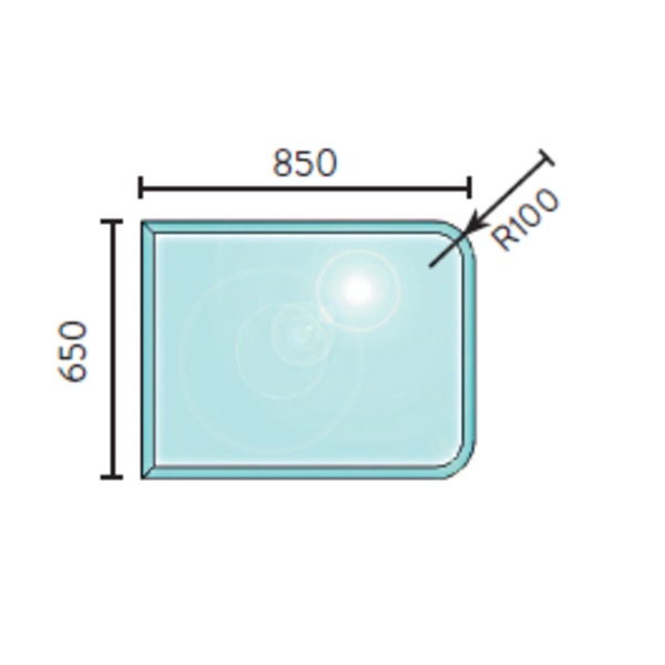 GULVPLATE JØTUL 650X850 FASSETTGLAS