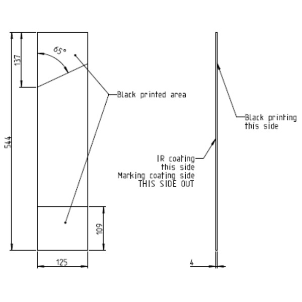 GLASS SIDE HØYRE JØTUL F370 ADVANCE