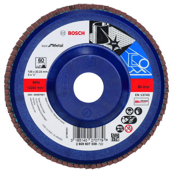 LAMELLSKIVE B:MT Ø125K60 FLAT