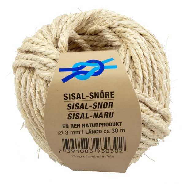 SNOR 3,0MM 30M HYSSING SISAL