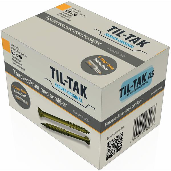 TIL-TAK TERRASSESKRUE RUSTF 250 STK