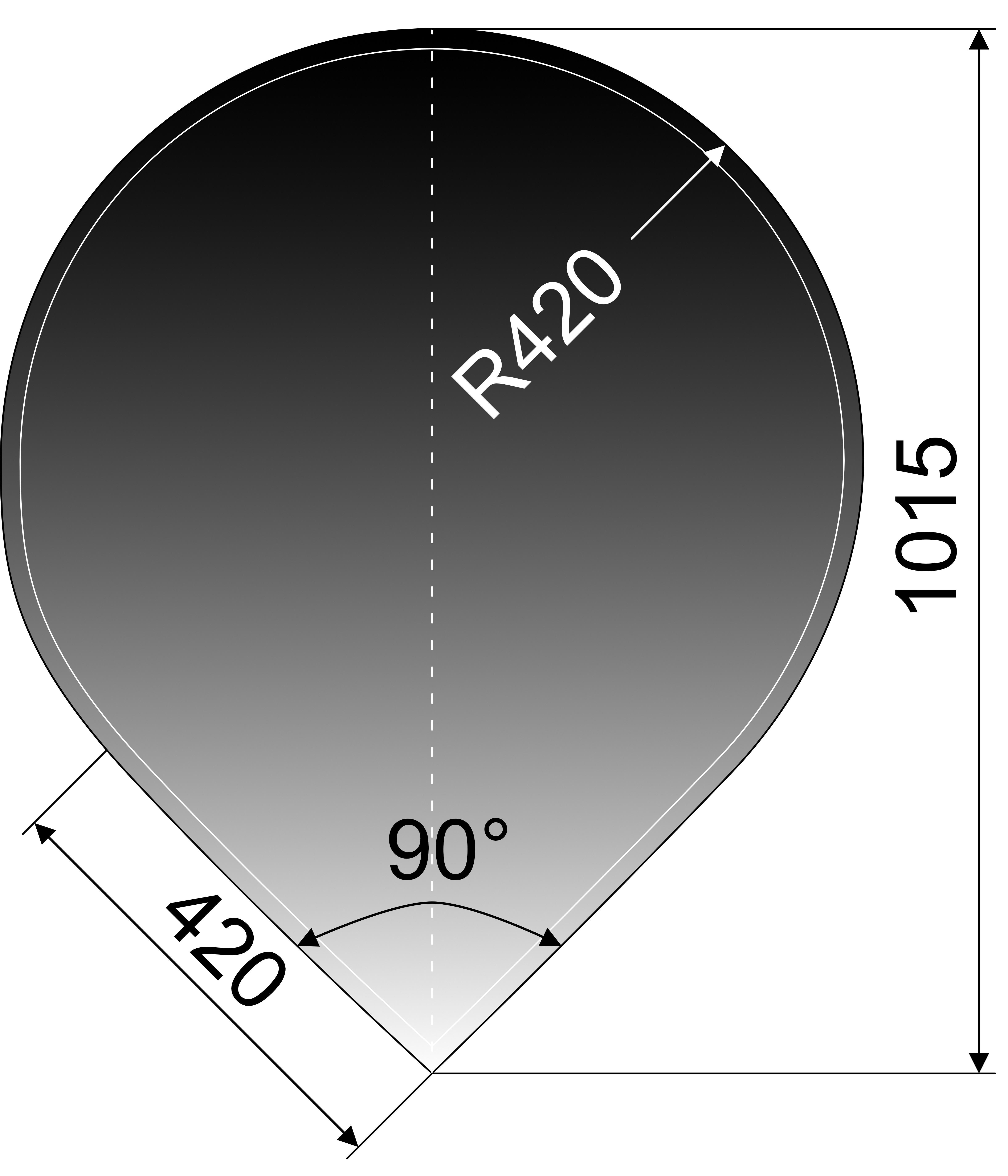 GULVPLATE 840X1015X6MM SOT GL FASET