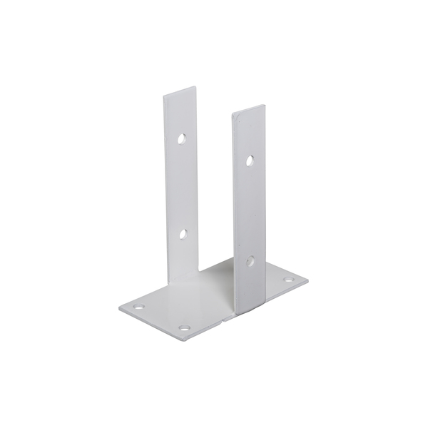 STOLPEFOT M/PLATE 90MM HVIT