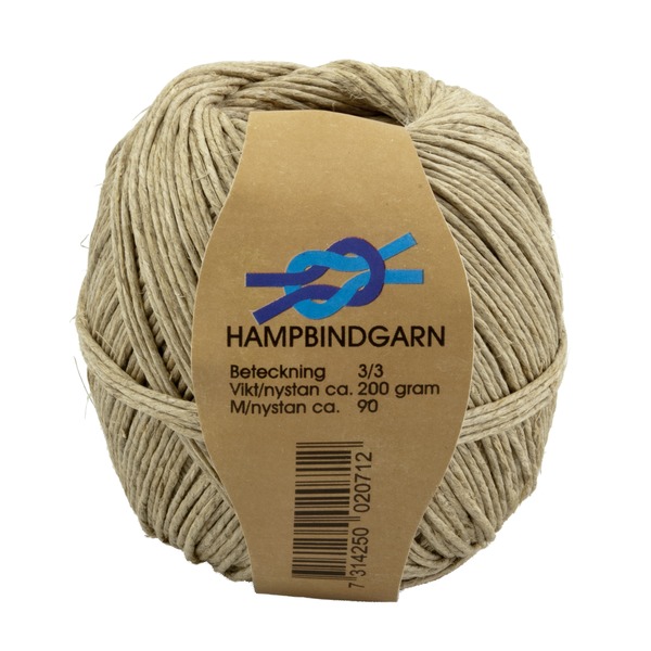 BINDEGARN 1,6MM 90M BRUN HAMP