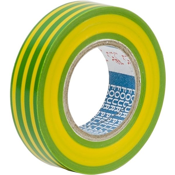 TAPE 15MM GUL/GRØNN 10 M