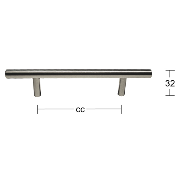 MØBELHÅNDTAK 47 96 MM MATT KROM PP