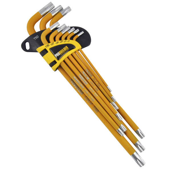 TORXNØKKELSETT 9DELER LANG PROBUILDER